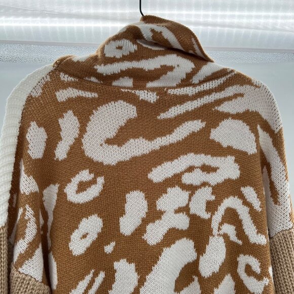 ANDTHEWHY Women's Cowl Neck Knit Pullover Sweater Long Sleeve Cuffed Size S/M - Picture 6 of 9